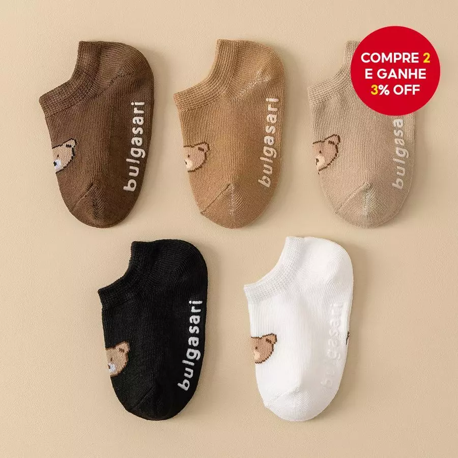 Meias Antiderrapantes Para Recém-Nascidos Bebês Meninas 5 Unidades/Conjunto Crianças-Meia De Tornozelo Com Estam