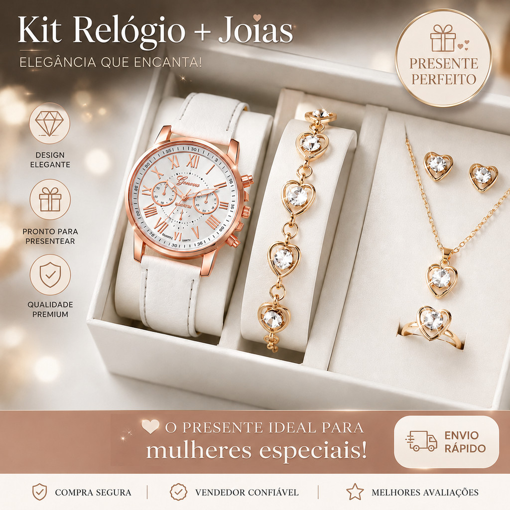 Kit relógio e joias femininas — foto 1