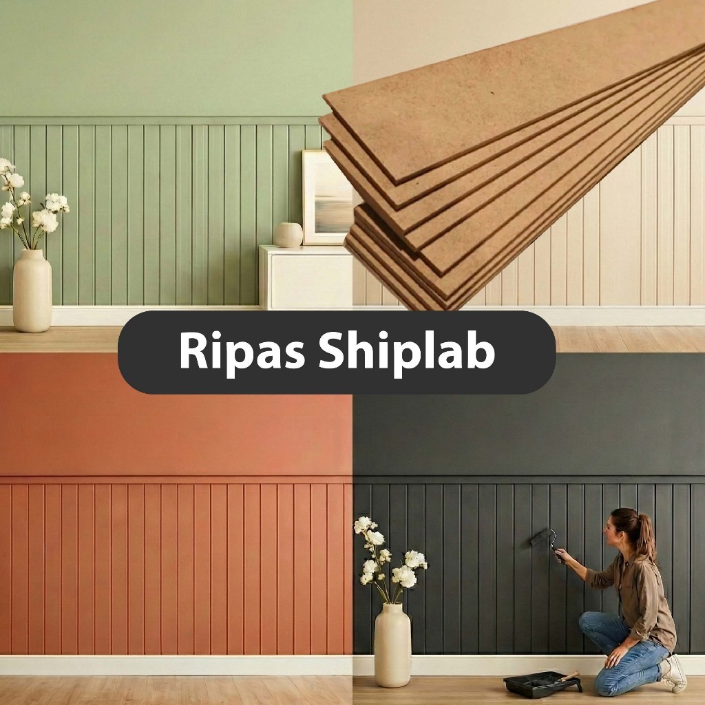 Kit 50 Ripas Ripado Shiplap Decoração de Parede Cabeçeira Cama Painel ...