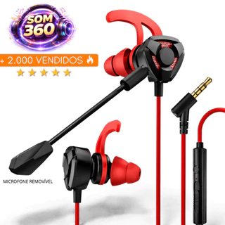 Headset Gamer com Microfone P2 Surround Estéreo Free Fire PUBG COD PC Xbox Celular