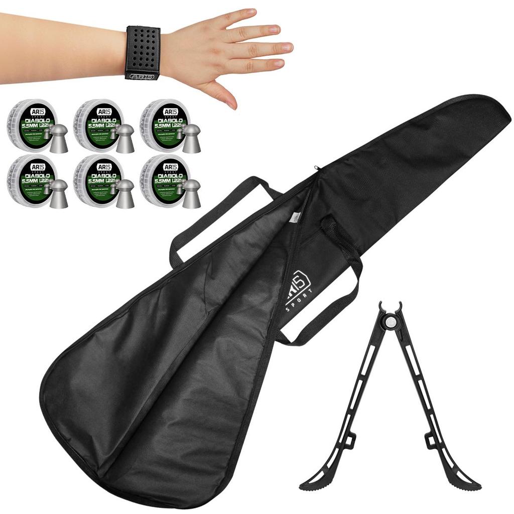 Innerchild インナーチャイルド Carabina tops black Pulseira Porta Chumbinho AR15 Sport 5.5 + Capa Carabina