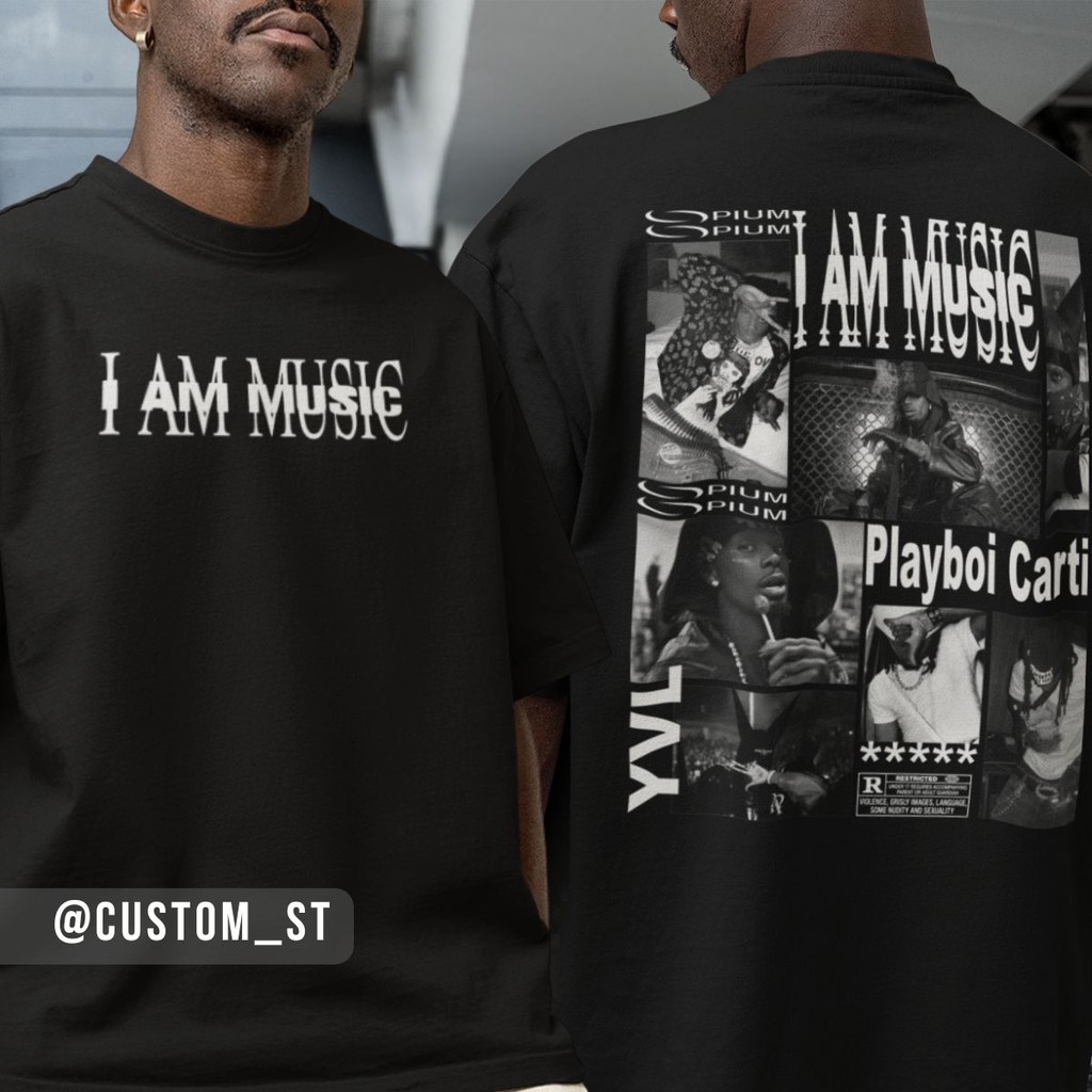 Camiseta Playboi Carti I Am Music Album Rapper Trap All Red