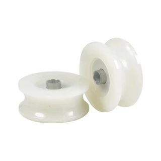 Kit 2 Roldana Portão Nylon 60Mm Tubo Larga - FP