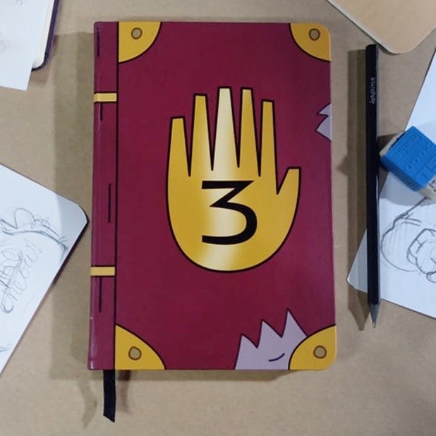 Caderno SKETCHBOOK Gravity Falls Diário Perdido numero 3. | Shopee Brasil