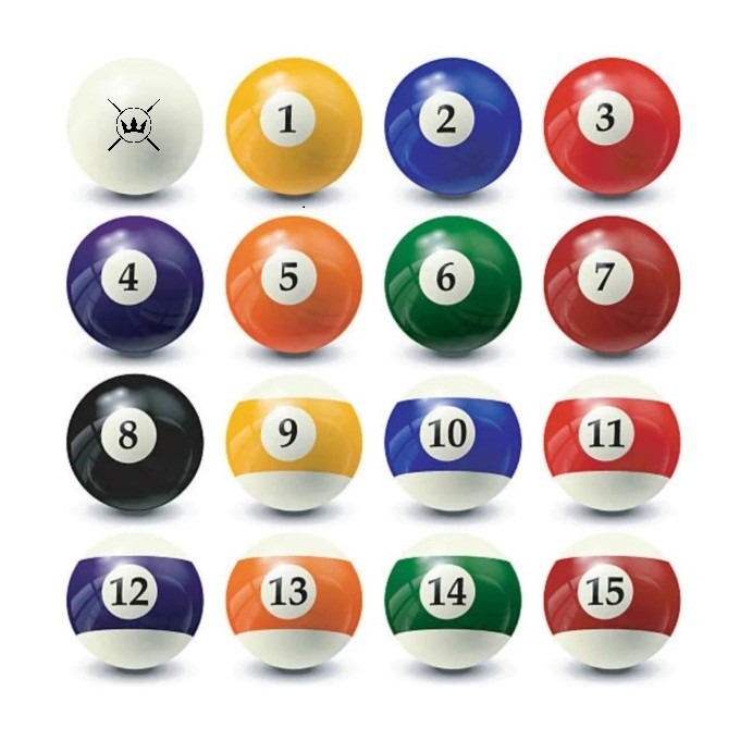 (outlet) Bola de Bilhar Pool Importada Numerada Avulsa 50 mm 