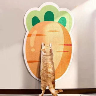 Arranhador para Gato Vertical de Parede Estilo Cartoon Protetor para Porta Brinquedo de Gato para Arranhar