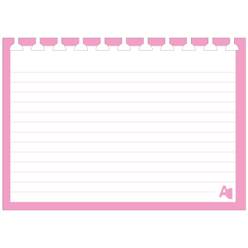 Fichas Color Code Rosa C/ 30 Folhas 180g/m² 105x148mm | Shopee Brasil