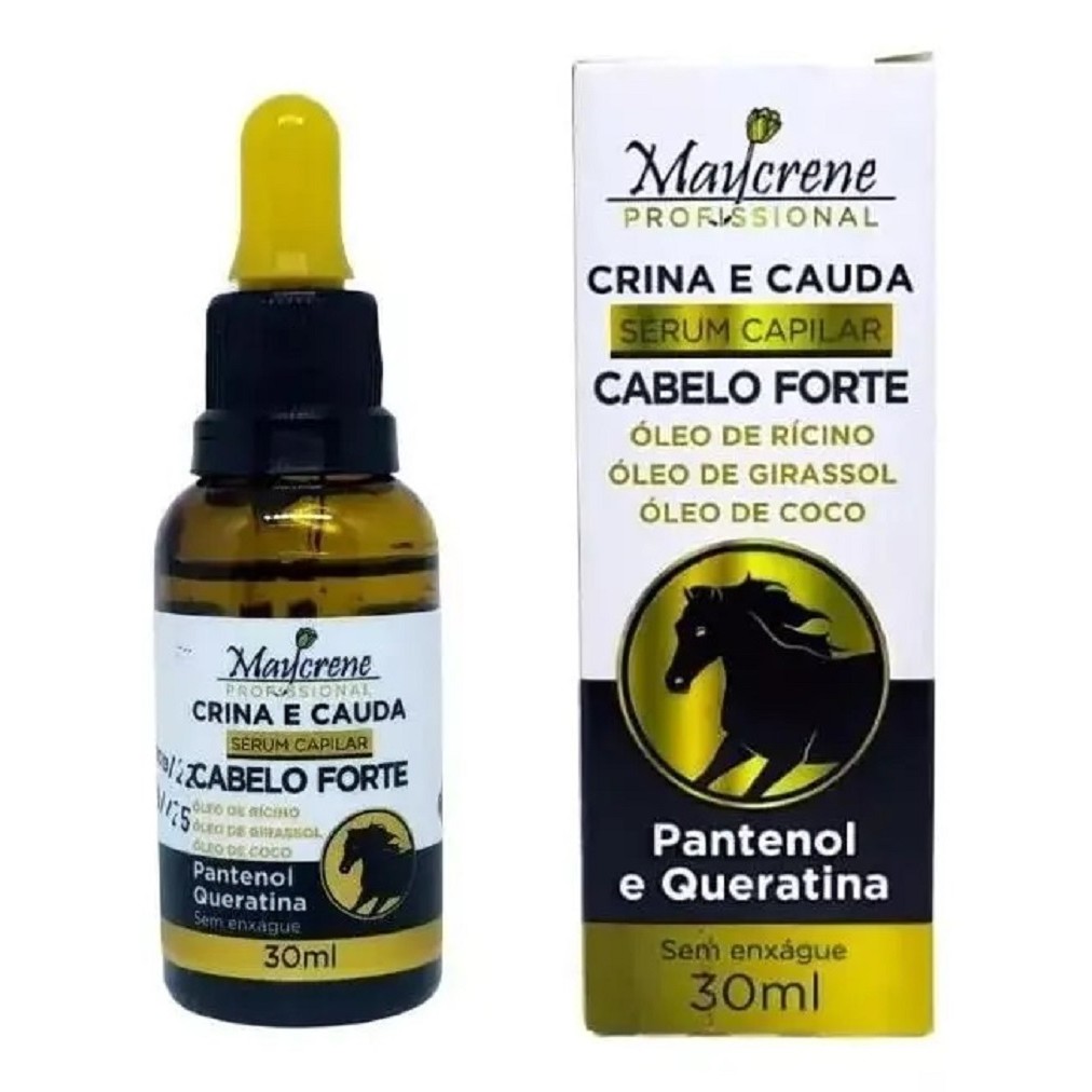 Sérum Capilar Linha Crina E Cauda Cabelo Forte 30ml Maycrene | Shopee ...