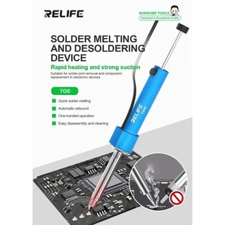 RELIFE Sugador De Solda A Vácuo Elétrico , 30w , Bomba De Dessoldagem , Com Remoção De Agulha , Caneta De Ferro TO5