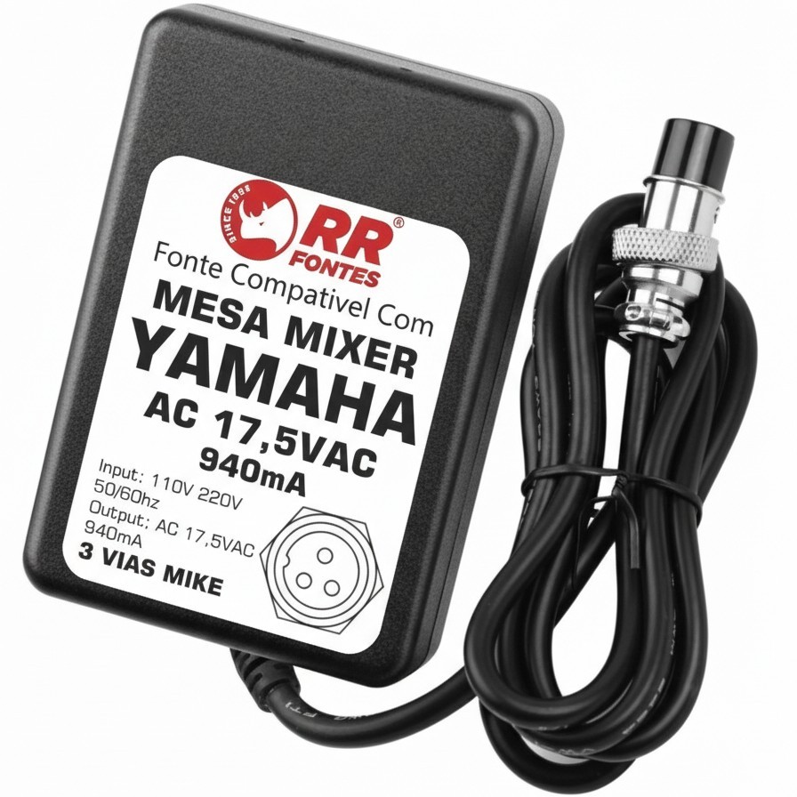 FONTE AC 17,5V PA-20 PARA MESA DE SOM MIXER Yamaha MG124 MG124C