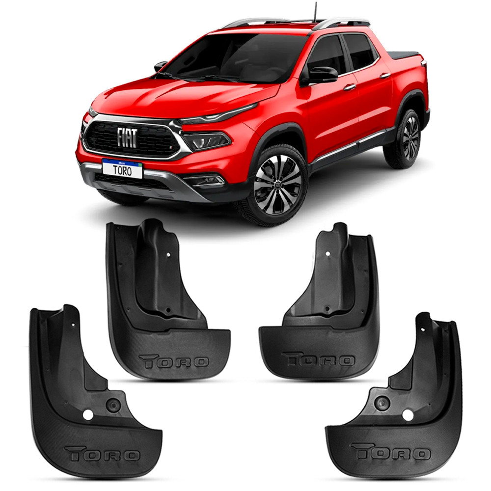 Kit Para Barro Lameiro Flap apara barro Fiat Toro Dianteiro Traseiro ...