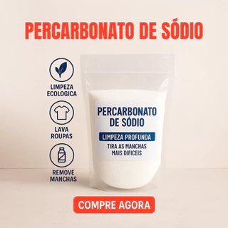 Percarbonato 1kg Alto Poder de Limpeza limpa roupas brancas e coloridas