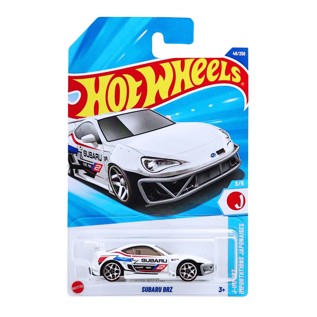 Carro Hot Wheels Subaru BRZ Branco 2025 Lote L JBB55 3/5 | Shopee Brasil