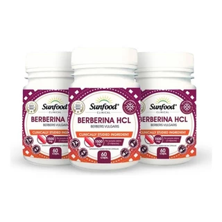 3x Berberina Hcl Berberis Vulgaris 1500mg Pura 60cap 