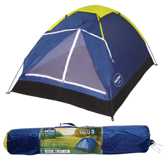Mor Barraca De Camping 2 Pessoas Azul Impermeável Com Bolsa em Oferta na Shopee