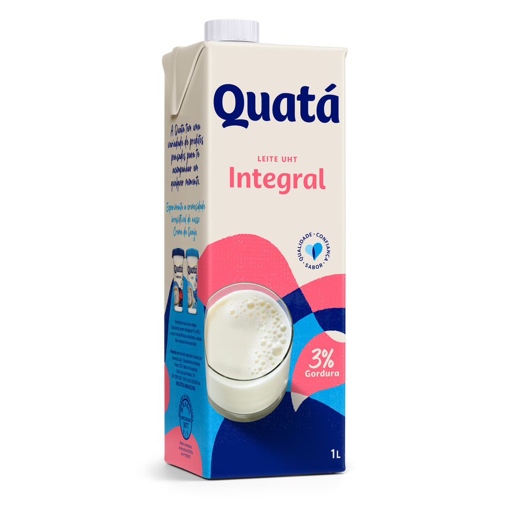 Leite UHT Quatá Integral 1l | Shopee Brasil