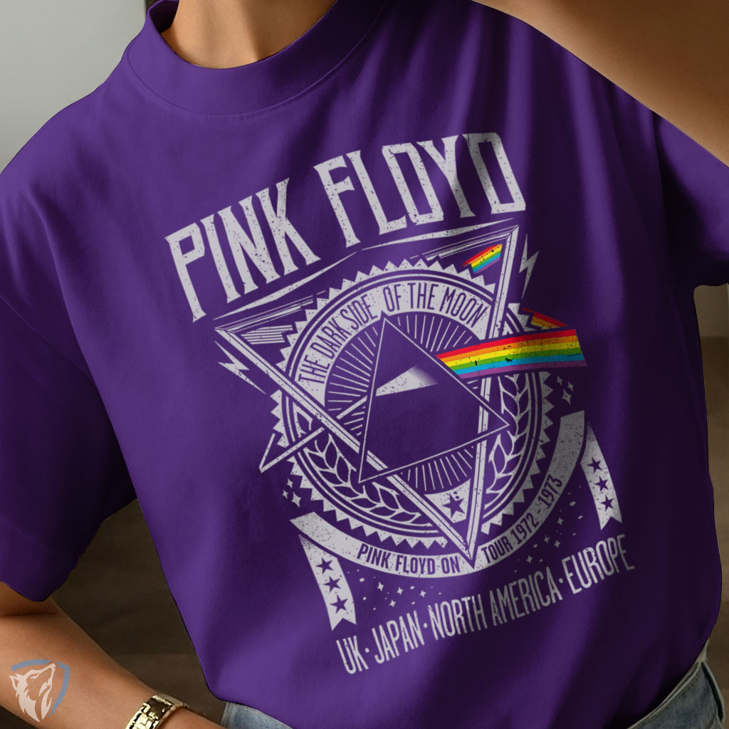 Camiseta Pink Floyd Retrô | Estampa Prisma Tour Mundial 1972 1973
