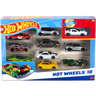 Hot Wheels Die-Cast Pack com 10 Carrinhos - Mattel