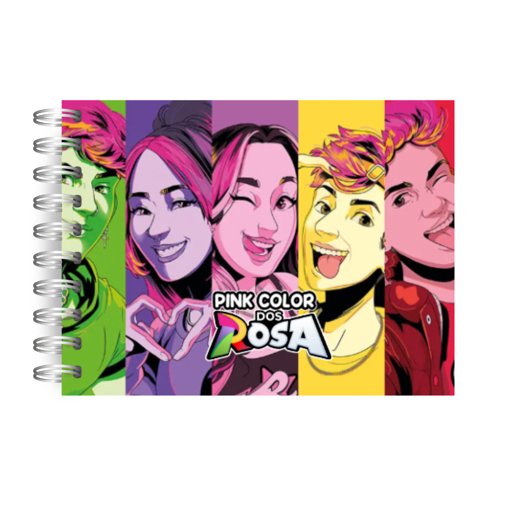 PINK COLOR DPINK ELEMENTOS ROSA 50 DESENHOS CAPA DURA A5 180G | Shopee ...