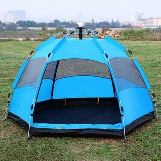 Barraca de Camping Automática Dupla Camada - Água/UV, 240/270cm, 2-5 Pessoas + Acessórios em Oferta na Shopee