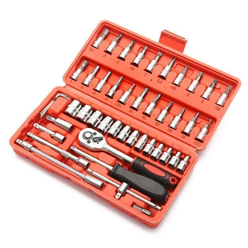 Novo estilo 46 peças chave de soquete ferramenta conjunto de reparo de automóveis chave Xiaofei 14 conjunto de chave de