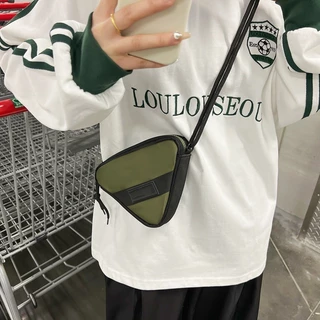 Nova Chegada Triângulo Crossbody Saco Masculino Estilo Coreano Na Moda Leve Pequena Bolsa De Ombro Mini Do Telefone