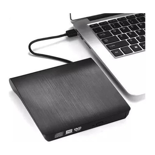 Leitor De Cd E Dvd Externo Slim Preto Usb 3.0 P/ Pc Notebook | Shopee ...