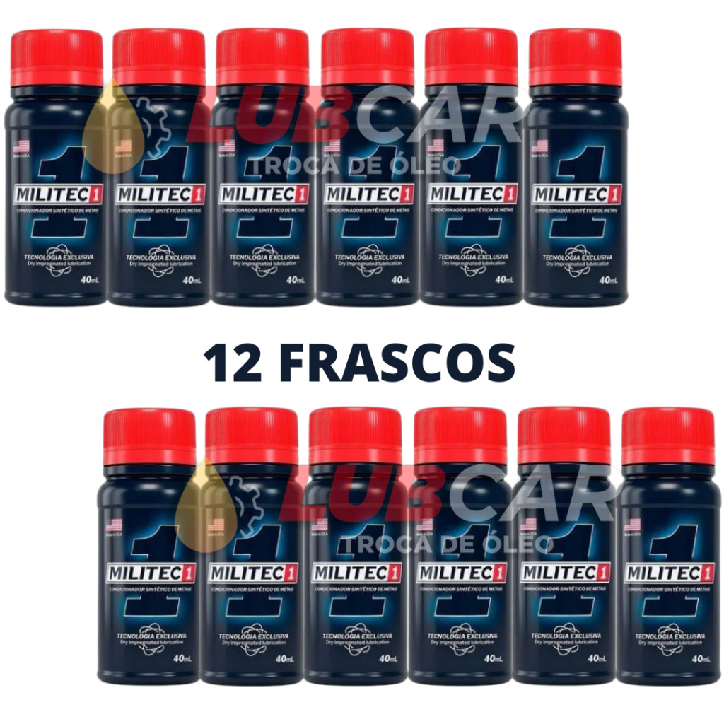 Kit com 12 Militec 1 para Motor Condicionador de Metais Original 40 Ml ...