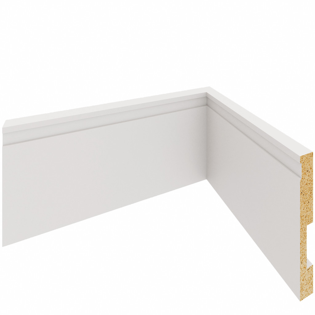 Kit 5 Rodapé MDF 10cm Friso Resistente Madeira Sala Quarto Cozinha ...