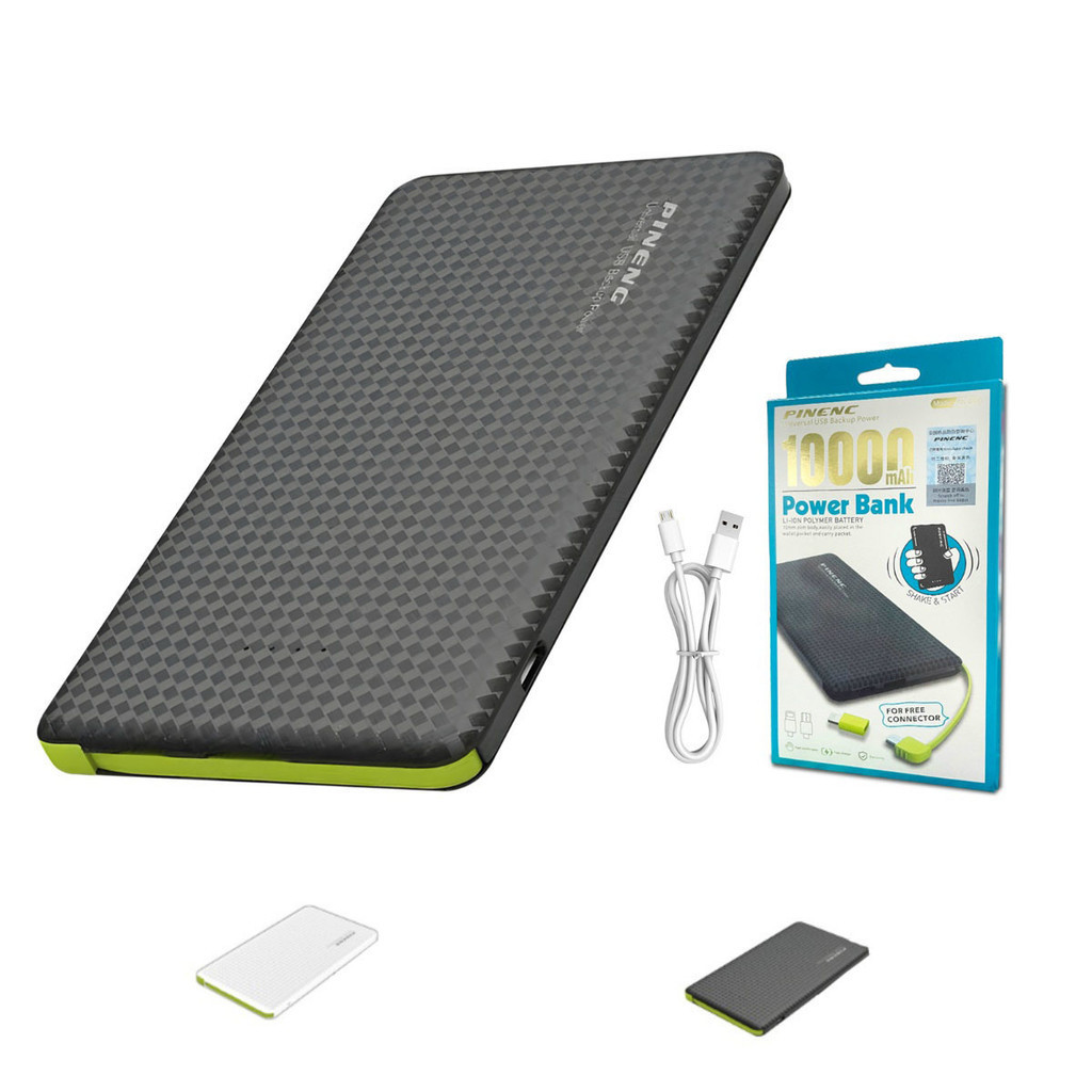 Power Bank Pineng 10000mAh com Cabos Integrados