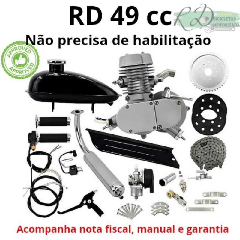 kit motor 49cc completo não precisa de habilitação