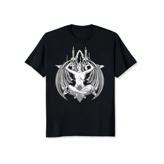 Camiseta Unissex Premium Plus size Lilith Bruxaria Gótica Básica Oversized 100% Algodão Confecção Própria