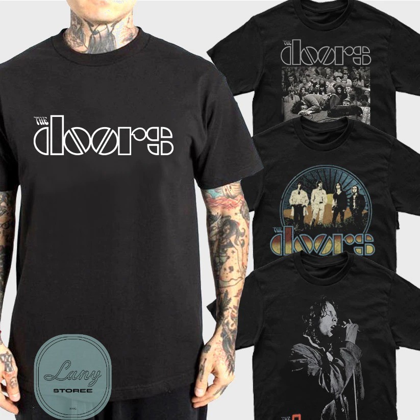 Camiseta Básica Rock Banda The Doors Camisa 100% Algodão