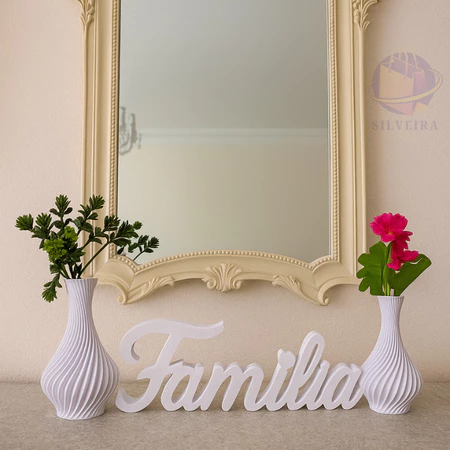 Palavra Família Decoração para Sala Mesa Estante