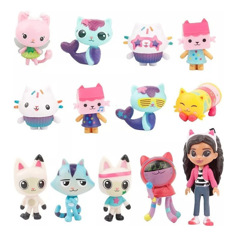 Casa Mágica da Gabby Figuras Dollhouse Toy Mercat Cartoon Gaby Gi ...