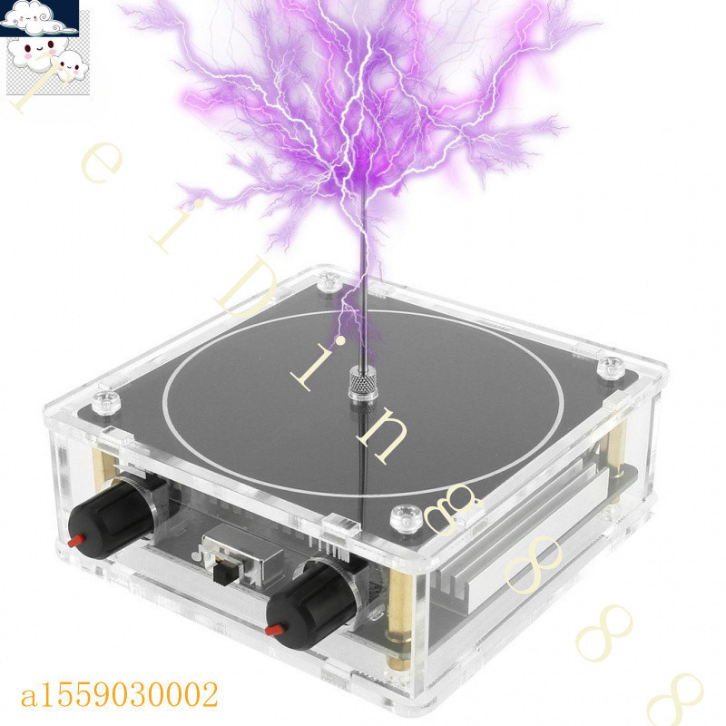 Bluetooth Música Tesla Bobina Tocável Artificial Relâmpago Arco Plasma Alto-Falante Transmissão Sem Fio Experimento Mode