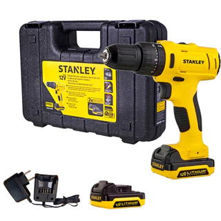 Furadeira Parafusadeira de impacto 3/8' a bateria 12 volts 2 baterias com e maleta - SCH121S1K - Stanley em Oferta na Shopee