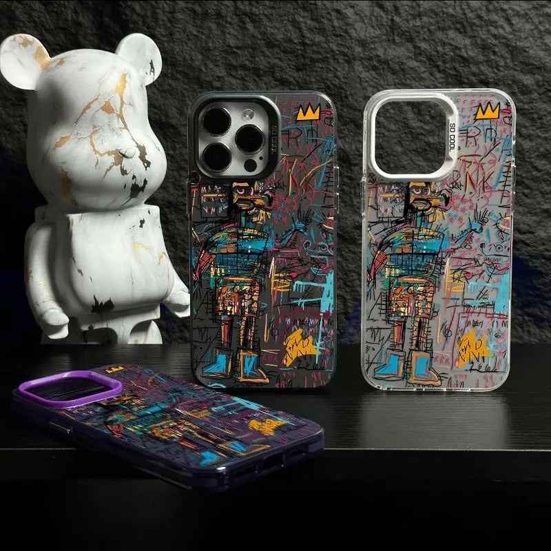 Capinha Capa para Redmi poco x7 x6 F6 x5 pro 12 13 14 note 14 13 9 12 pro 4G/5G Graffiti acrílico Anti-impacto 