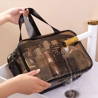 Bolsa De PVC Transparente Para Cosméticos Impermeável Portátil De Média Capacidade Viagem/Produtos De Higiene Pes em Oferta na Shopee