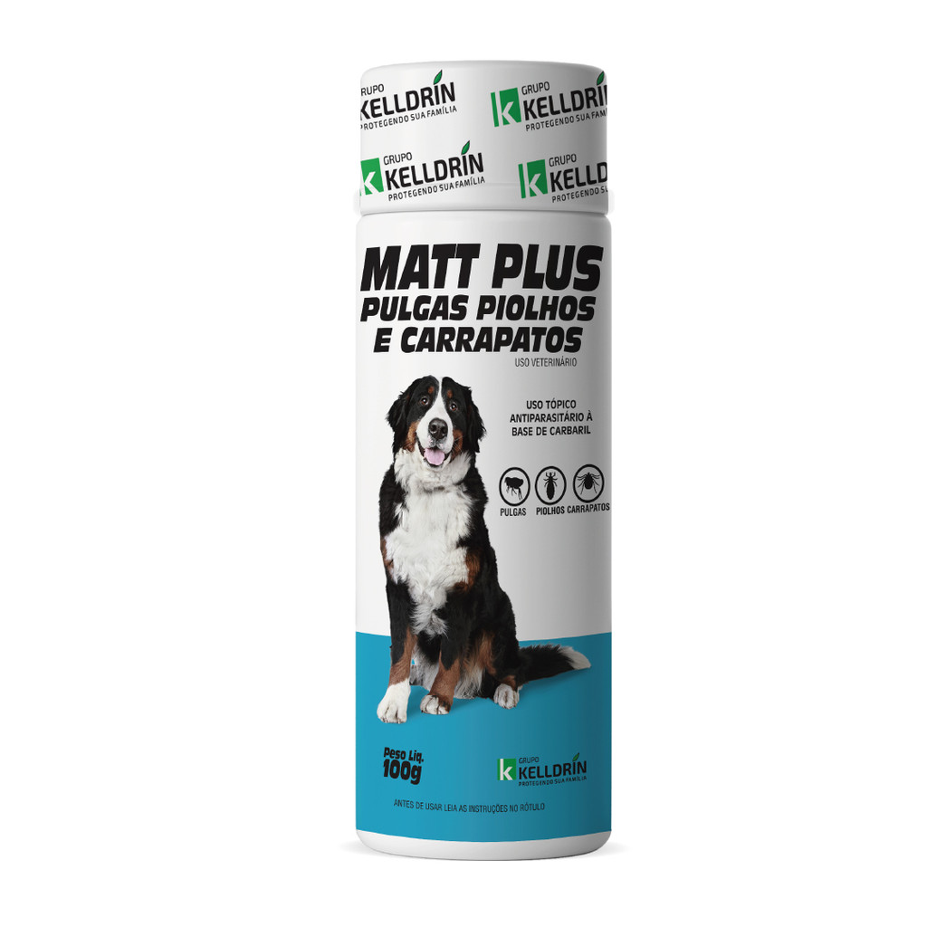 Remedio Matt Pulgas Veterinário Para Pulga, Piolho e Carrapato Talco ...