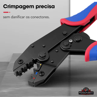 Alicate Prensa Crimpar Para Terminais pré-isolados 0,25 Até 6mm² AWG 24-16 Isolamento Ferramentas