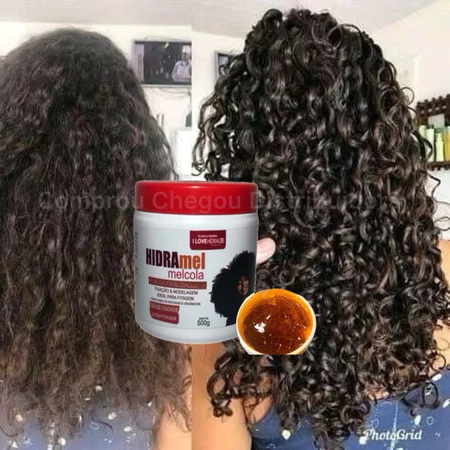 Mel Cola Fixador Definidor de Cabelos Gelatina Cabelos Cacheados Ondulados Crespos Fixação 500G