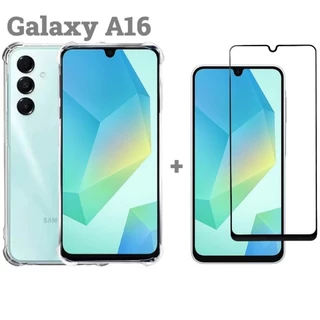 Película + Capa Para Samsung Galaxy A16 5G. Kit Capinha Transparente e Pelicula Vidro 3D
