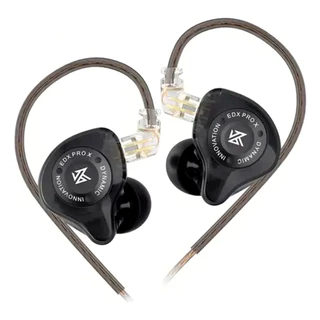 KZ EDX PRO X Fone De Ouvido Intra Auricular De Acionamento Dinâmico HIFI Bass Sem Mic Cancelamento De Ruído Música EDC