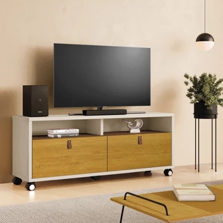 Rack para Tvs de até 55 Polegadas Pequim Off White/Naturale