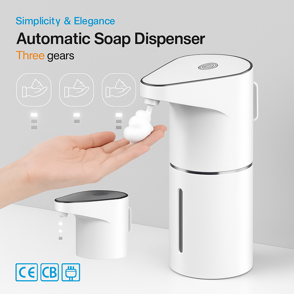 Saboneteira Dispenser Automático Sensor Infravermelho Para Sabonete Líquido Detergente Espuma-P18
