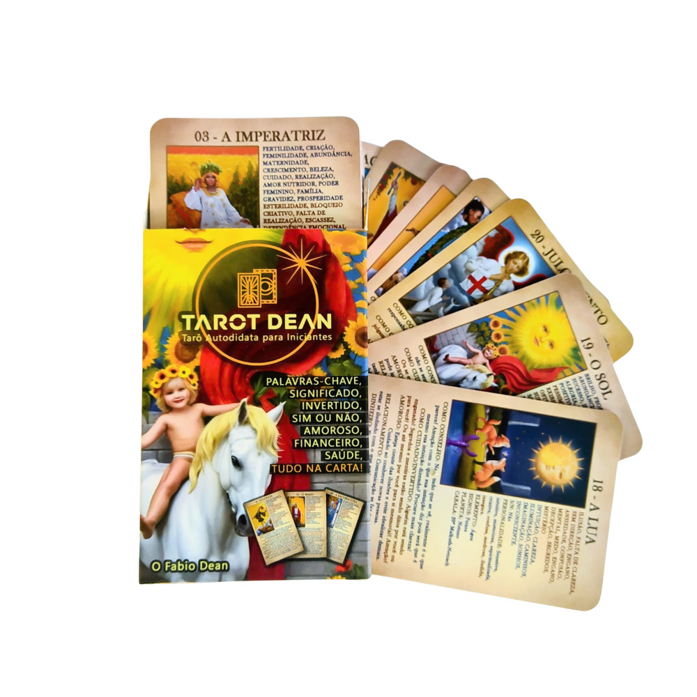 Tarot Tarô Baralho Rider Waite para Iniciantes 78 Cartas Explicativas ...