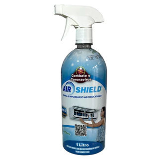 Air Shield Limpador e Bactericida Limpeza para Ar Condicionado Embalagem 1L com Gatilho