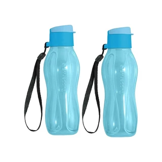 Kit com 2 Garrafas de Água Tupperware Eco Tupper Azul Claro 310ml em Oferta na Shopee