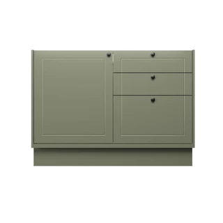 Balcão Cozinha MDF Herval Viana, 1 Porta e 3 gavetas, Verde Hill, com divisor de talheres, 120 cm em Oferta na Shopee